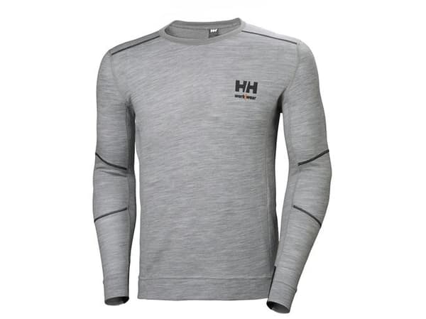 HH Workwear Lifa Merino uld undertrøje med lange ærmer 75106 grå XL