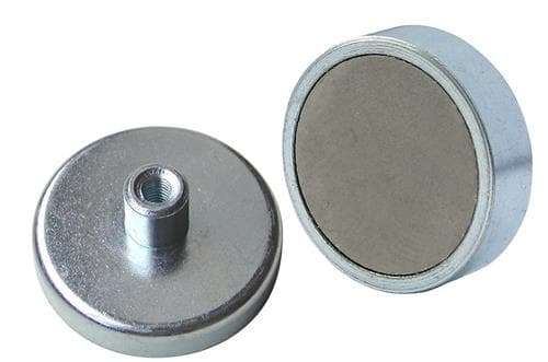 Pottemagnet E864 Ø25 M4 gev.bøsning