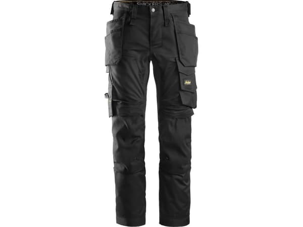 SNICKERS WORKWEAR AllroundWork 6241 stretch buks med hylsterlommerr Str: 54 sort