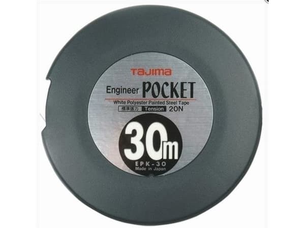 Pocket båndmål 30M FIG 4 KL 1 Rustfrit stål