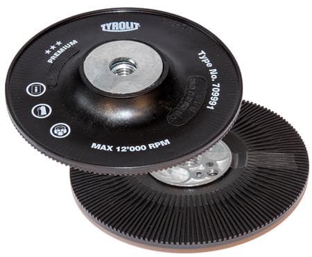 Bagskive til Fiber rondeller 125x22 M14 P INOX meget hård
