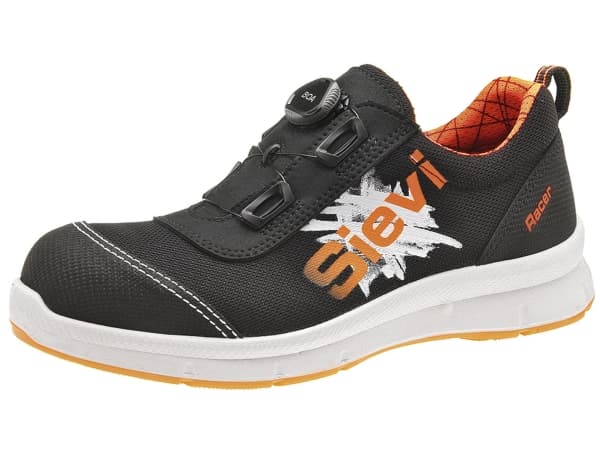 Sievi Racer Roller S3, Unisex, turvakengät, musta, oranssi, valkoinen, EUE, polyuretaani (PU), PU-nahka, tekstiili