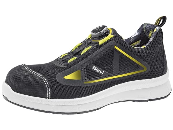 Sievi Racer Free Roller S1P, Unisex, Safety shoes, Svart, Hvit, EUE, PU lær, Tekstil