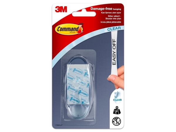 3M Command gennemsigtige, ovale kroge 2 kroge 4 mellem strips 9