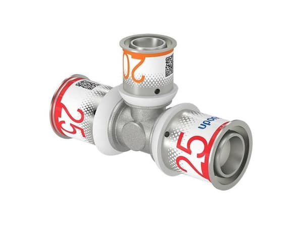 MLC press T-stycke 25-20-25mm - för golvvärme, varmvatten och radiatorsystem