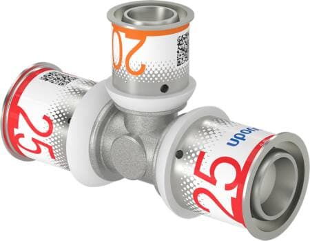 MLC press T-stycke 25-20-25mm - för golvvärme, varmvatten och radiatorsystem