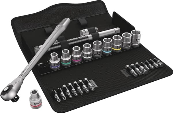 Wera 8100 SC 10 Zyklop Topnøglesæt Tommer 1/2 28 dele 05004080001