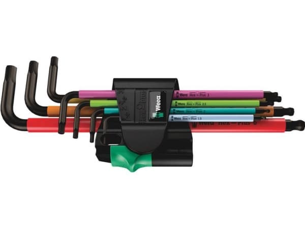 Wera 05022534001, Insexnycklar med L-handtag, set, Metrisk, 7 styck, 1.5,2,2.5,3,4,5,6 mm, 25 mm, 76 mm