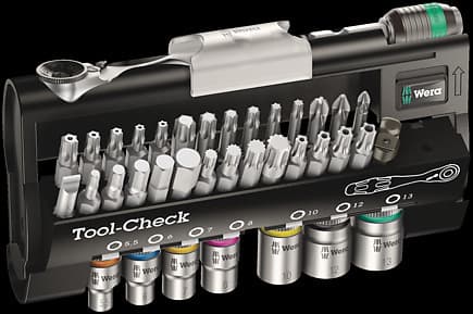 Wera 05200995001, Støpselsett, 1/4", Metrisk, 38 hoder, 10,15,20,25,30,40 mm, PH1, PH2, PH3