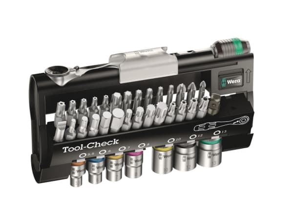 Wera 05200995001, Støpselsett, 1/4", Metrisk, 38 hoder, 10,15,20,25,30,40 mm, PH1, PH2, PH3
