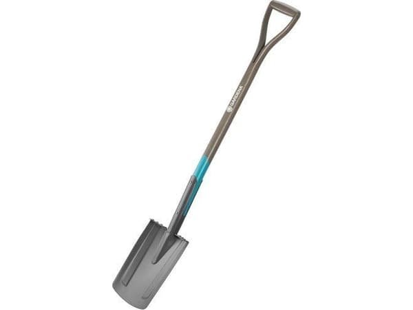 Gardena 17000-20, Spade for dreneringsarbeid, Stål, Sort, firkant, D-formet, Monokromatisk