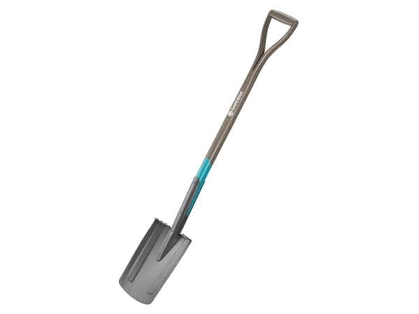 Gardena 17000-20, Spade for dreneringsarbeid, Stål, Sort, firkant, D-formet, Monokromatisk