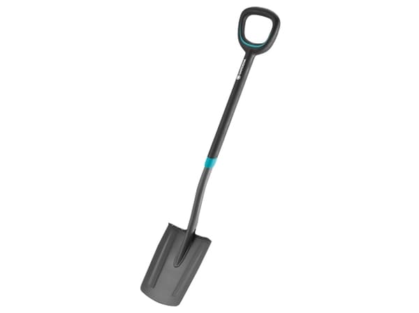 Gardena 17010-20, Spade for dreneringsarbeid, Stål, Sort, firkant, D-formet, Monokromatisk