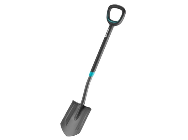 Gardena 17012-20, Spade for dreneringsarbeid, Stål, Sort, D-formet, Monokromatisk