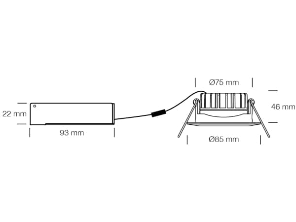 NORDTRONIC Velia Low Profile LED 5,5W 220-240V 3000K CRI>95 kipvinkel 30° IP44, Mat Hvid, Rund