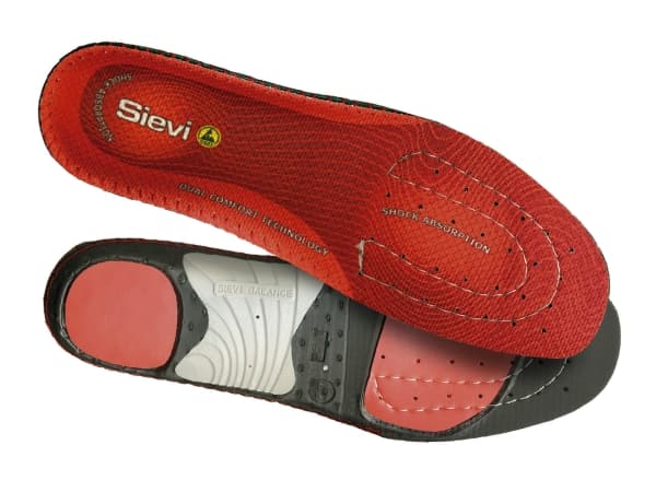 Sievi Dual Comfort Plus: Neutral Arch, Unisex, Vuxen, Komfort-innersula, Svart, Grå, Röd, EUE, 1 styck