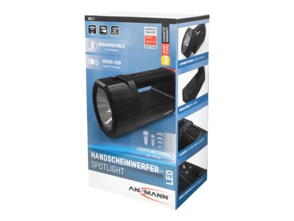 Ansmann HS5R, Käsikokoinen taskulamppu, Musta, Painikkeet, IP20, III, -10 - 45 °C musta