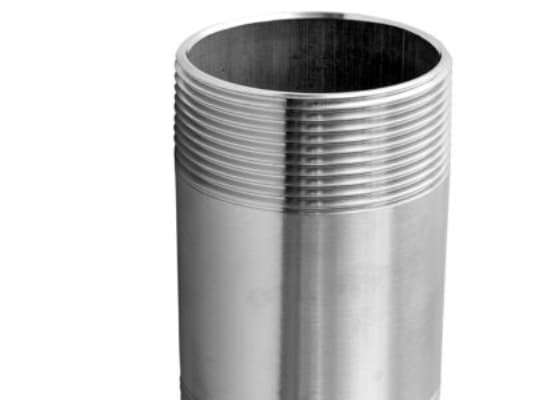 Nippelrør 2½ - 60 mm - Rustfri i kvalitet AISI 316