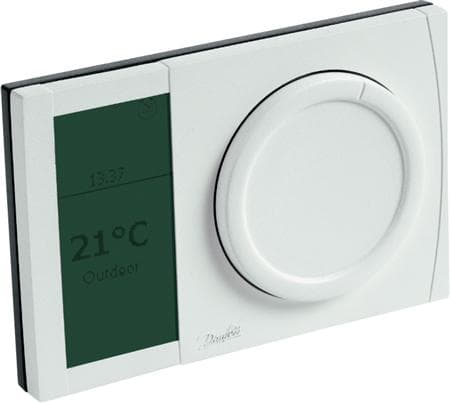 Trådløst panel Air Dial til Danfoss Air Units. Kommunikation via Z-wave. Håndterer både for-/eftervarmeflader (bestilles særskilt).