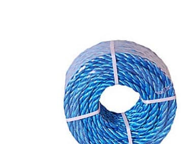 Roliba poly köysi sininen 10 mm - 3-säikeinen minirulla 20 metriä