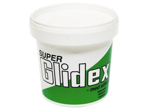 UNIPAK SUPERGLIDEX 1kg Cremet konsistenser et silikoneholdigt glidemiddeltil montage af plastmufferør.