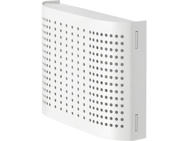 LINDAB Vægventil SHH 100 (Ral 9003) til indblæsning, passer i ø100 mm kanal. Lakeret galvaniseret plade, hvid RAL 9010.