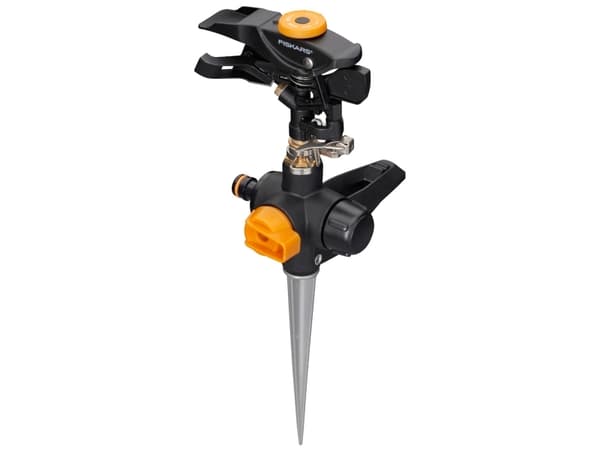 Fiskars 1027029, Pulserende vandsprinkler, 500 m², Sort, Orange