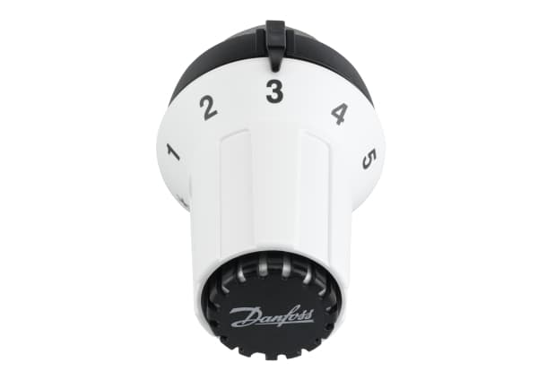 Danfoss 013G5025, Musta, Valkoinen, Muovi, Rotaatio, 8 - 28 °C, 140 g, 150 g