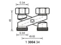 Miniatyrbilde 3 av 3: Herz Cross-connector in the form of X G3/4 "(1300434)