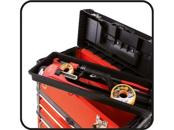 Yato YT-09101, Työkalulaatikko, Metalli, Musta, Punainen, 45 kg, 520 mm, 320 mm