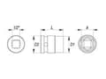 Miniatyrbild 3 av 3: Yato YT-1008, 1/2", 1 styck