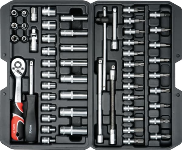 Yato YT-14501, Hylsyavainsarja, 56 kpl, Kromi, Kromivanadiini-teräs, 1,85 kg