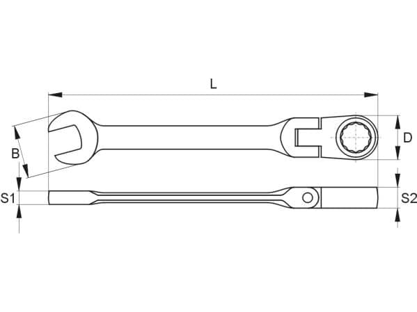 Yato Ratchet ringnyckel med spärr och led 14mm (YT-1680)