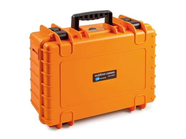 B&W Cases 5000/O/SI, Orange, Polypropylen (PP), Dammresistent, Vattentålig, 429,26 x 299,72 x 170,18 mm, 469,9 mm, 365,8 mm