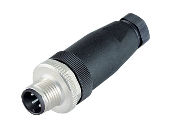 BINDER 77 3730 0000 40405-0500, 5 m, M12, Hunstik, Grå, Termoplastisk elastomeeri (TPE), -40 - 105 °C