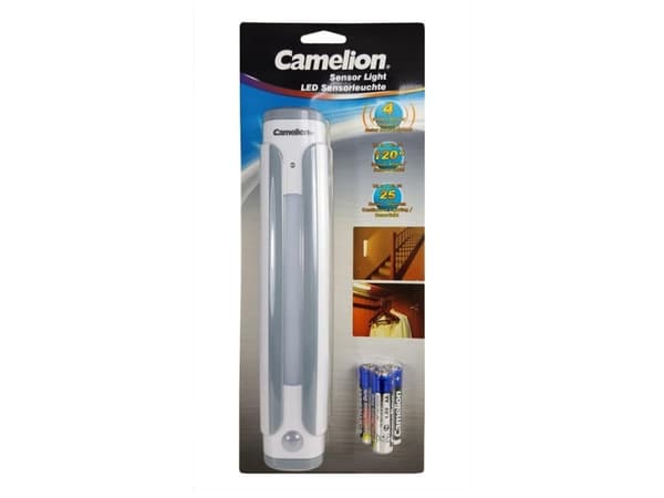 Camelion 30200050 Sensor-Light SL7018 Retkeilylamppu LED (RGB) 25 lm Paristokäyttöinen 123 g Valkoinen, Harmaa
