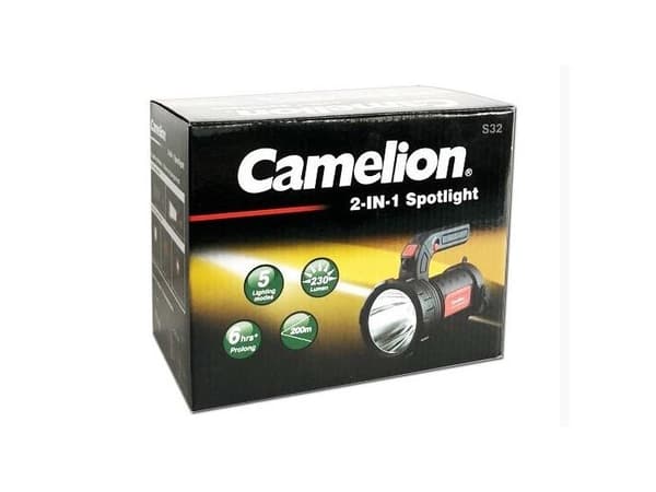 Camelion 30200055 S32 2in1 Spotlight LED (RGB) työvalo Paristokäyttöinen 3 W 230 lm Paristokäyttöinen 3 W 230 lm