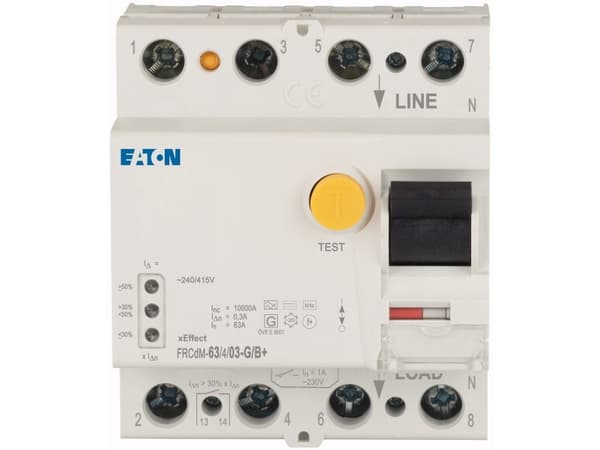 Eaton FRCDM-63/4/03-G/B+, Vikavirtasuoja, 10000 A, IP20