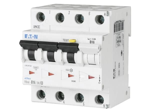 Eaton 170955 FI säkerhetsbrytare/automatisk säkring 4-polig 10 A 0,3 A 415 V/AC