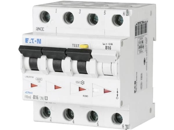 Eaton 170955 FI turvakytkin/automaattisulake 4-napainen 10 A 0,3 A 415 V/AC