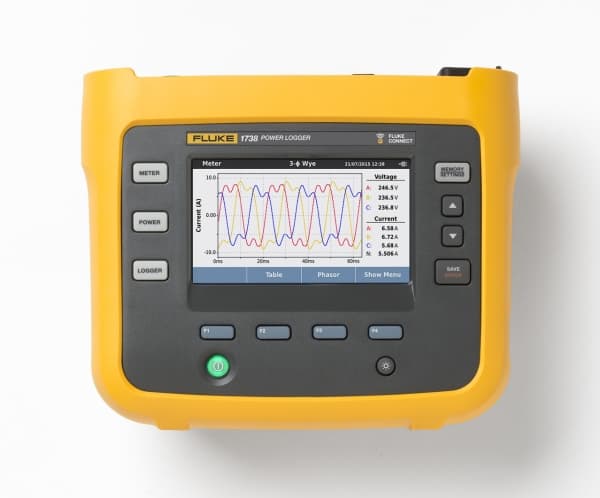Fluke 1738/EUS, Kolmivaihetehon tiedonkeruulaite, IP50, Kensington, -10 - 50 °C, -20 - 60 °C, 10 - 95%