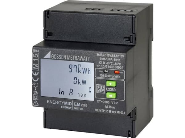 Gossen Metrawatt U2389-V011 Kolmivaiheinen mittari muuntajakytkennällä digitaalinen MID-yhteensopiva: Kyllä (U2389-V011)