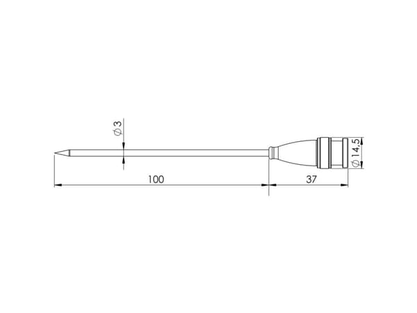 Greisinger GF 2T Indstikssensor -70 til 250 °C Sensortype Pt1000