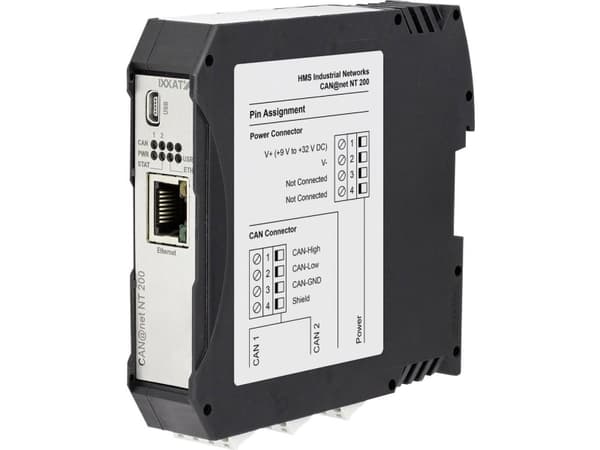 Ixxat 1.01.0332.20000 CAN@Net NT 200 CAN-omformer Ethernet, RJ-45, USB 24 V/DC 1 stk