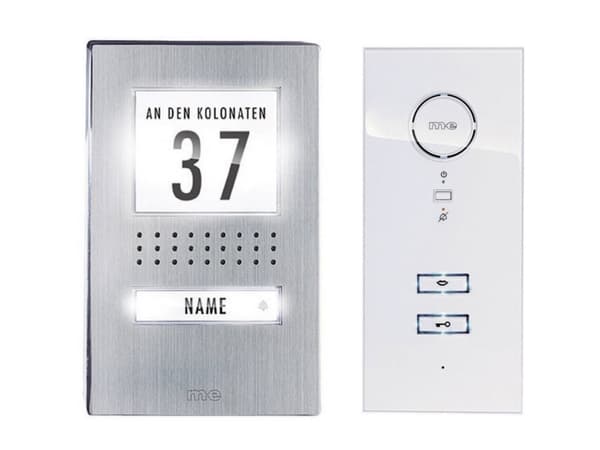 M-E MODERN-ELEKTRONIKK Kablet porttelefon komplett sett ADV 111 WW 1 familiehus i rustfritt stål (ADV 111 WW)