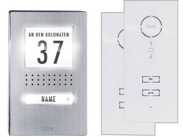 M-E MODERN-ELEKTRONIKK Kablet porttelefon komplett sett ADV 112 WW 1 familiehus i rustfritt stål (ADV 112 WW)