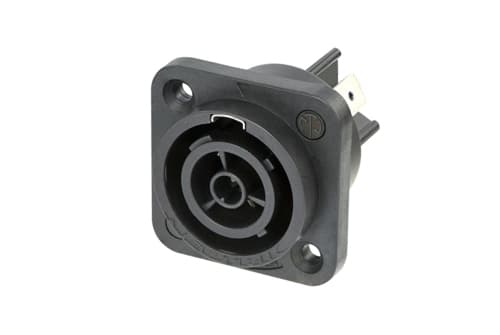 Neutrik NAC3FPX-TOP, Svart, Polyamid, Rostfritt stål, Koppar, Kopparlegering, IP65, 2,5 mm ²
