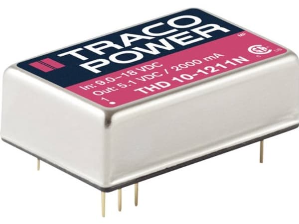 Traco Power THD 10-1212N, 20,3 mm, 10,2 mm, 31,8 mm, 17,3 g, 10 W, 9-18 V