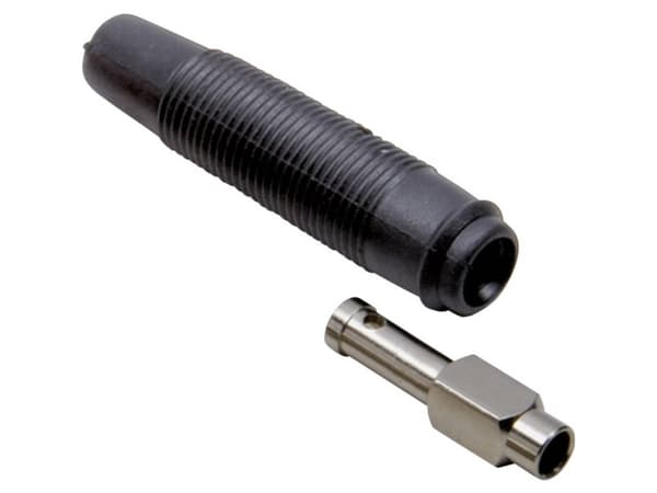 TRU COMPONENTS Laboratorietilslutning Kobling, lige Stift-diameter: 4 mm Sort 100 stk