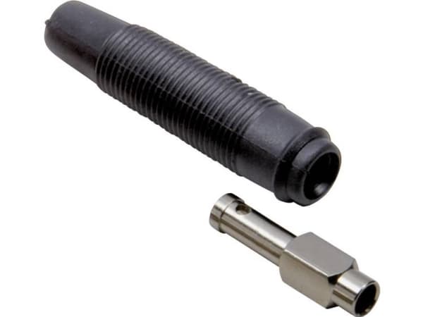 TRU COMPONENTS Laboratorietilslutning Kobling, lige Stift-diameter: 4 mm Sort 100 stk